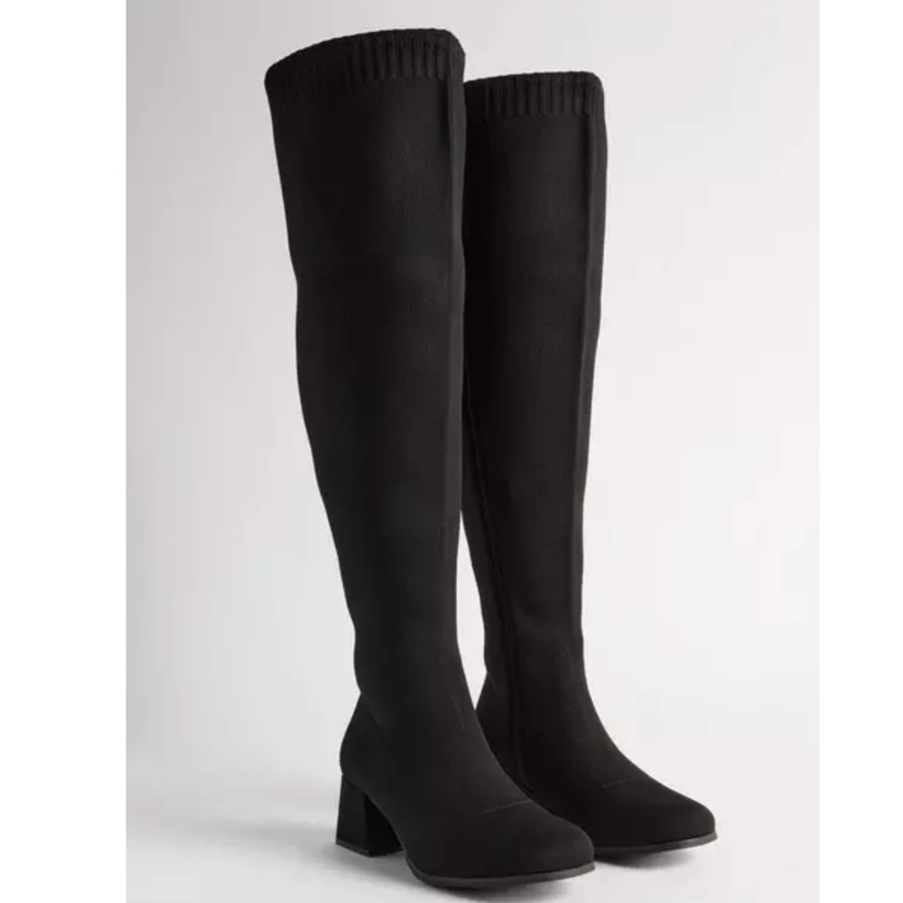 Block Heel Over The Knee Boot